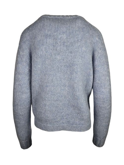 maglia donna in alpaca azzurro A rovescio | 1800/9417